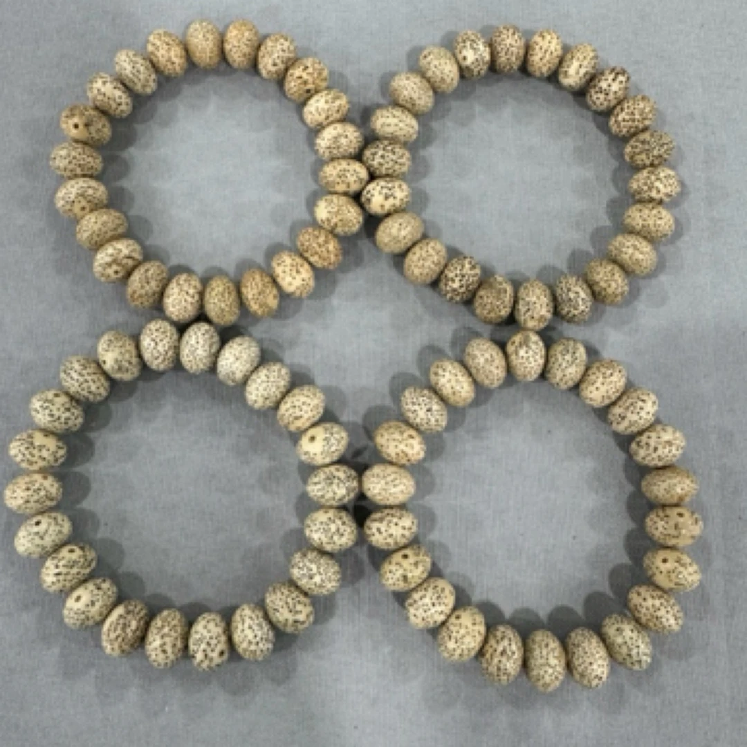 M320原生态海南料星月菩提算盘珠珠卡1.2单圈手串（底色多样发其一