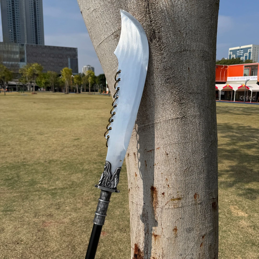 九环大刀高锰钢龙泉刀剑冷兵器收藏宝刀未开刃