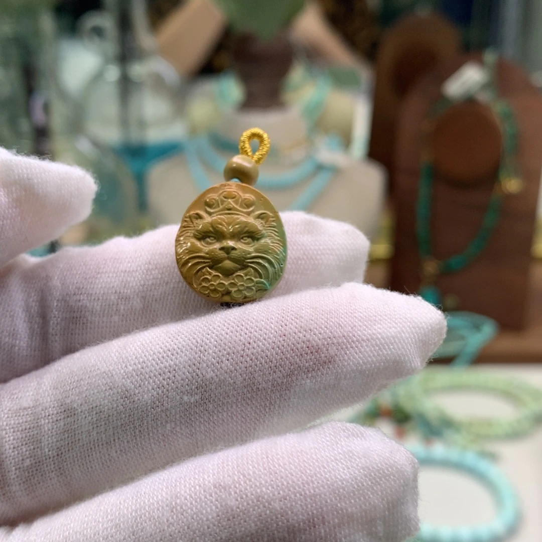 懒***猫绿松石未镶嵌配饰