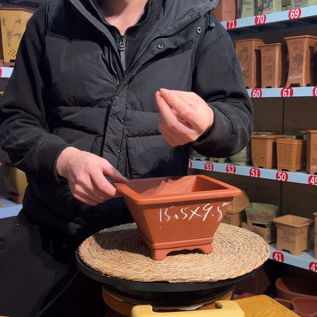 天心紫砂手工花盆