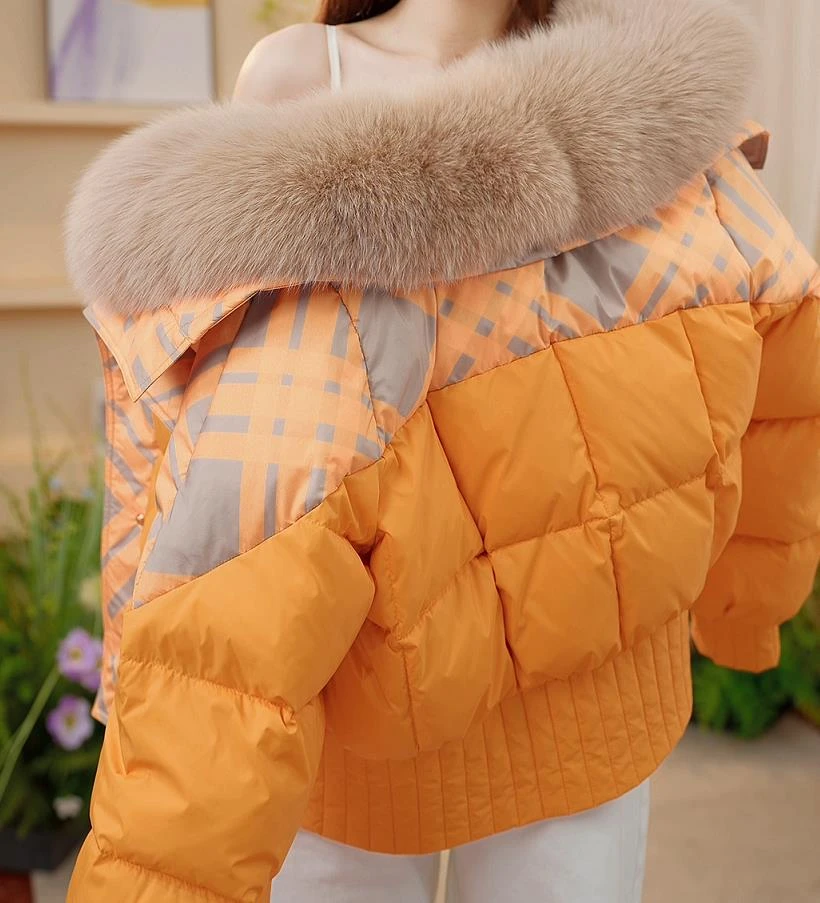 【MM】气质时尚保暖百搭保暖洋大毛领女士羽绒服03