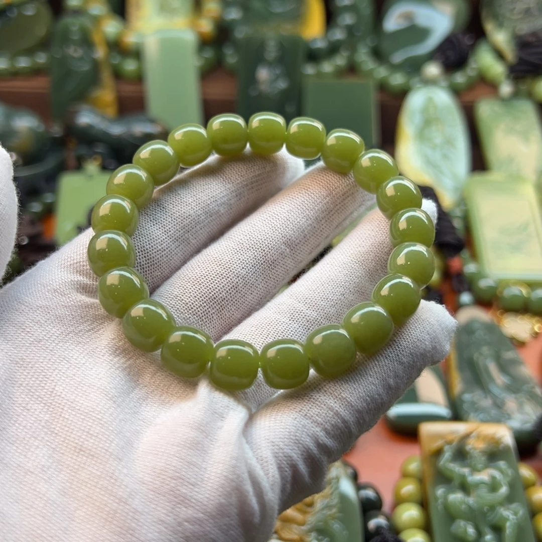 手链未镶嵌岫岩老玉（透闪石质玉）