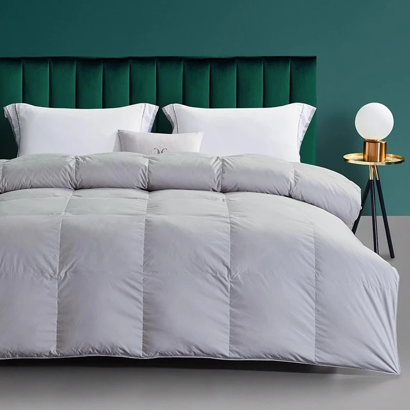 【臭屁坨夫妇专属】梦洁家纺 远红外发热抗菌鹅绒厚被（绅士灰）