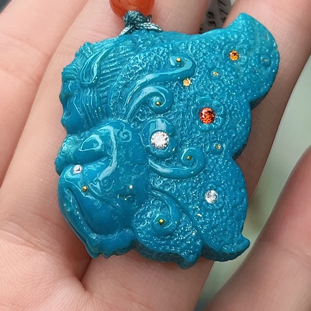 绿松石珠宝奇石未镶嵌