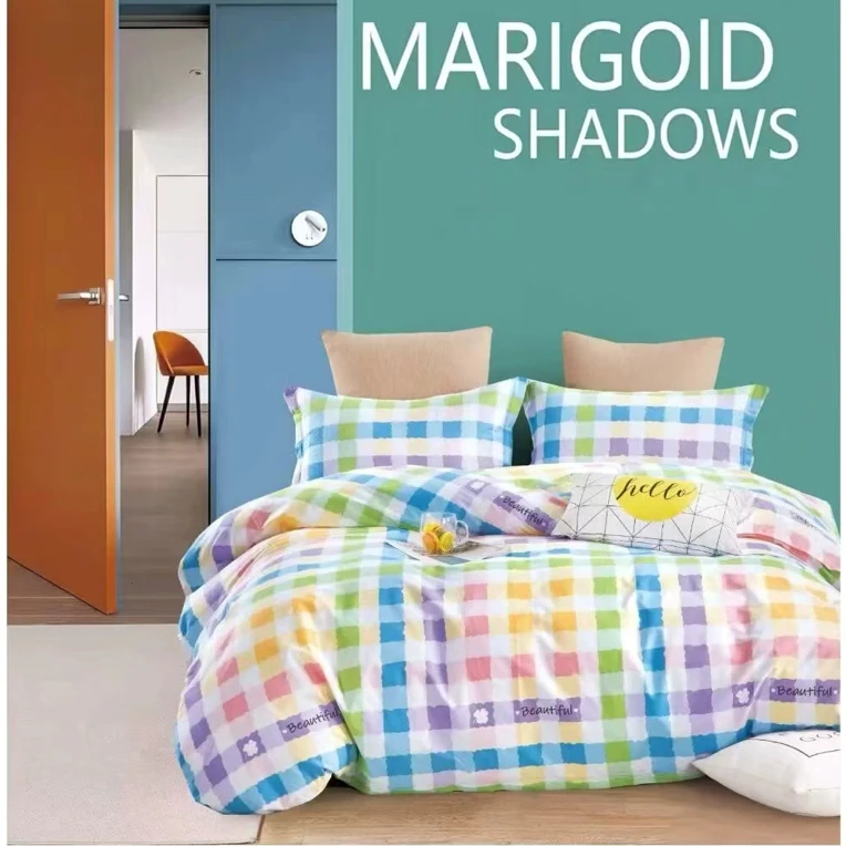 纯棉加厚柔光棉系列～五彩格～纯棉床单/被套/纯棉四件套