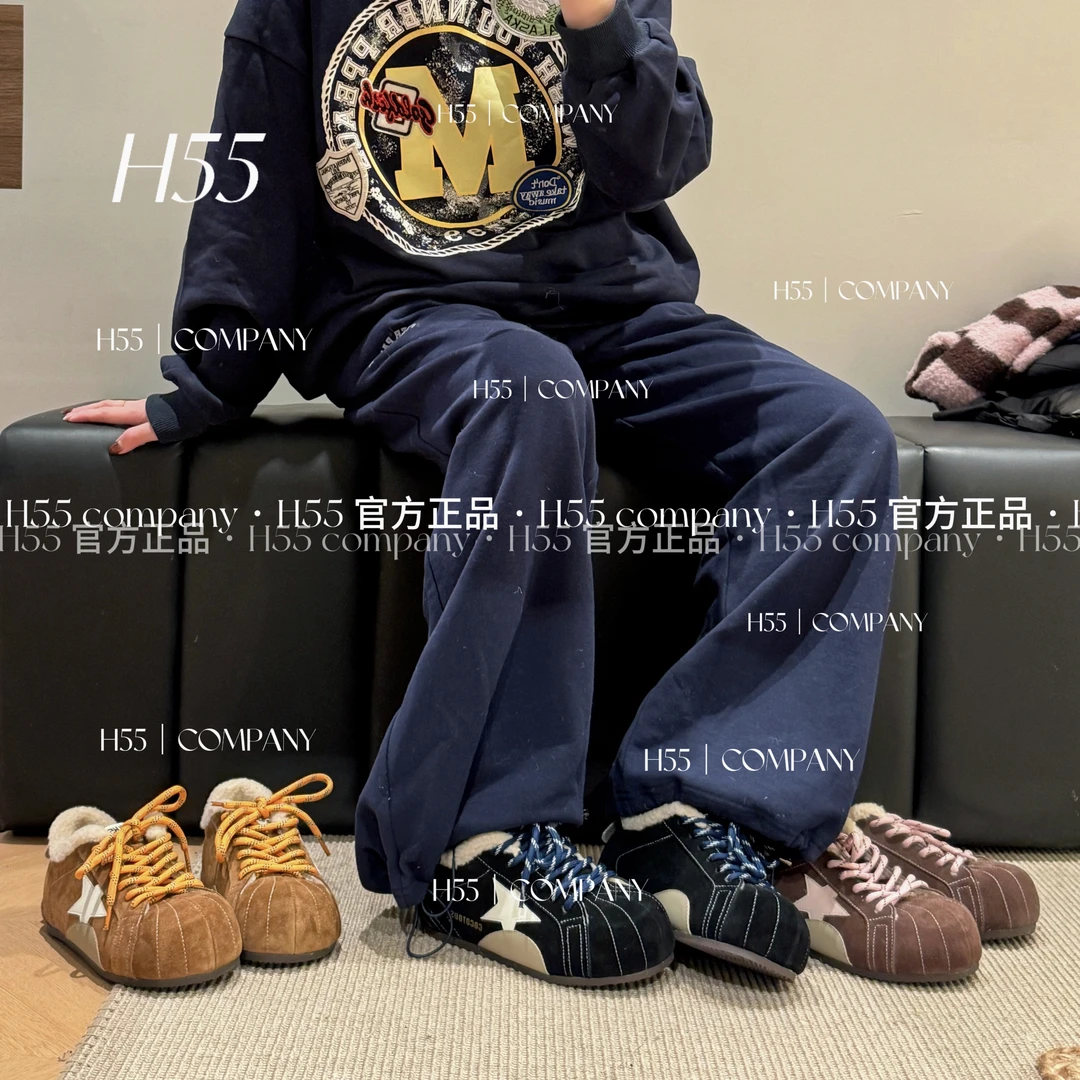 H55-女鞋600g棉里韩系高级贝壳头加绒星星德训板鞋17-3004-KY