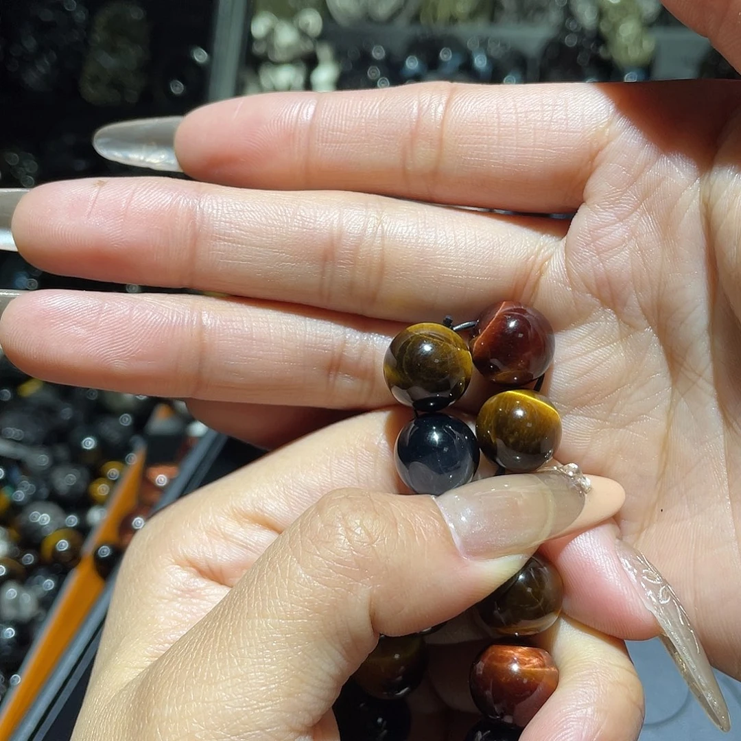 黑曜岩手链未镶嵌轩**宝