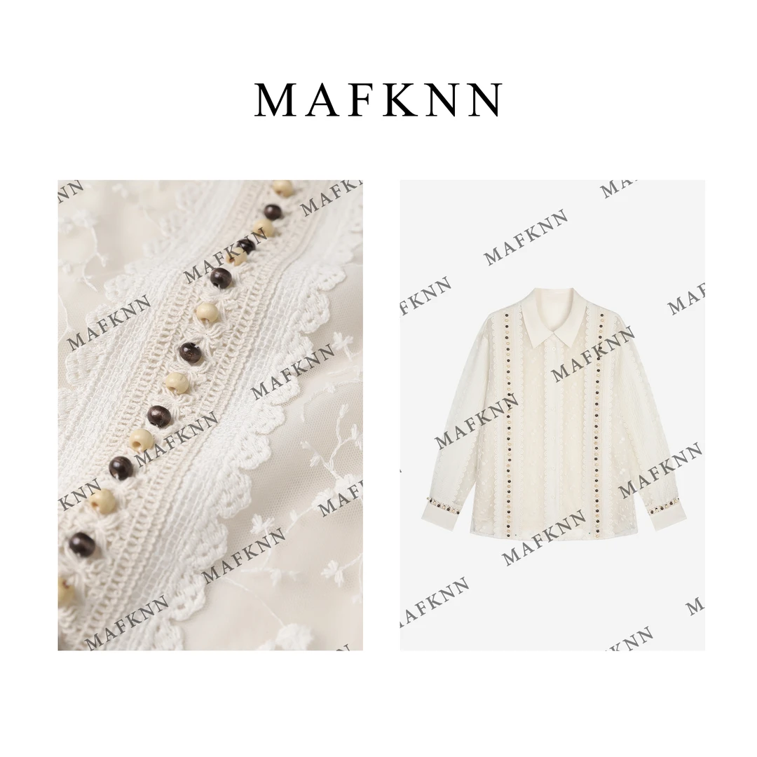MAFKNN/玛肯时尚休闲简约百搭法式条纹衬衫MK12128
