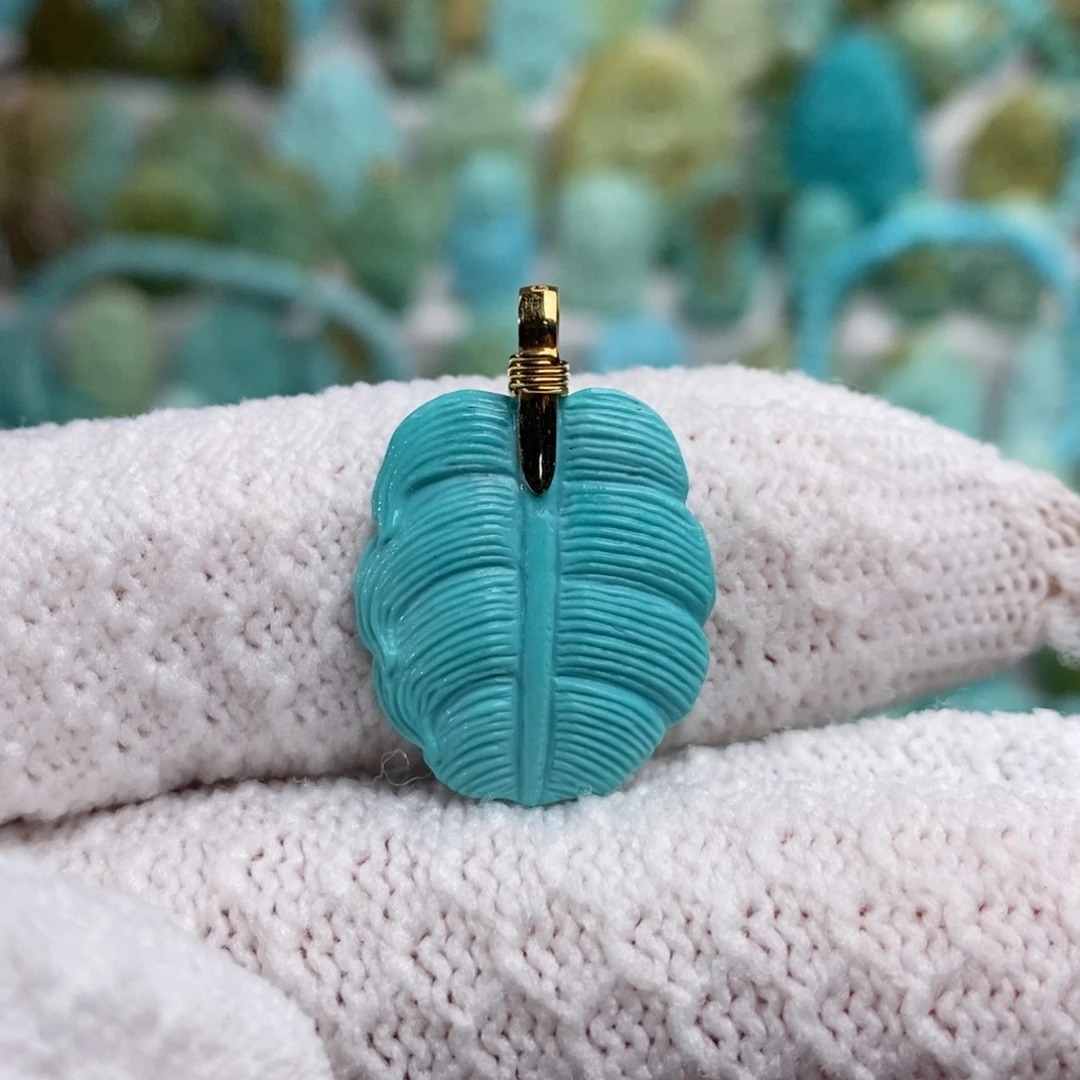 绿松石18K金镶嵌绿松石