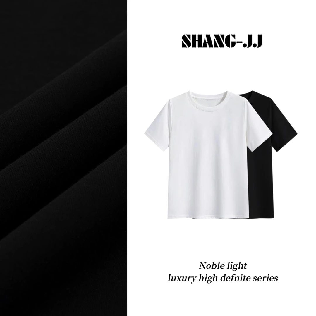 SHANG-JJ【刺绣简T】25ss新品满分棉百搭休闲贴肤短袖q133404p