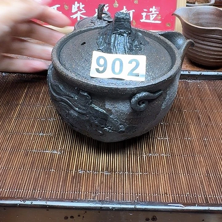 纯手工制作粗陶茶具