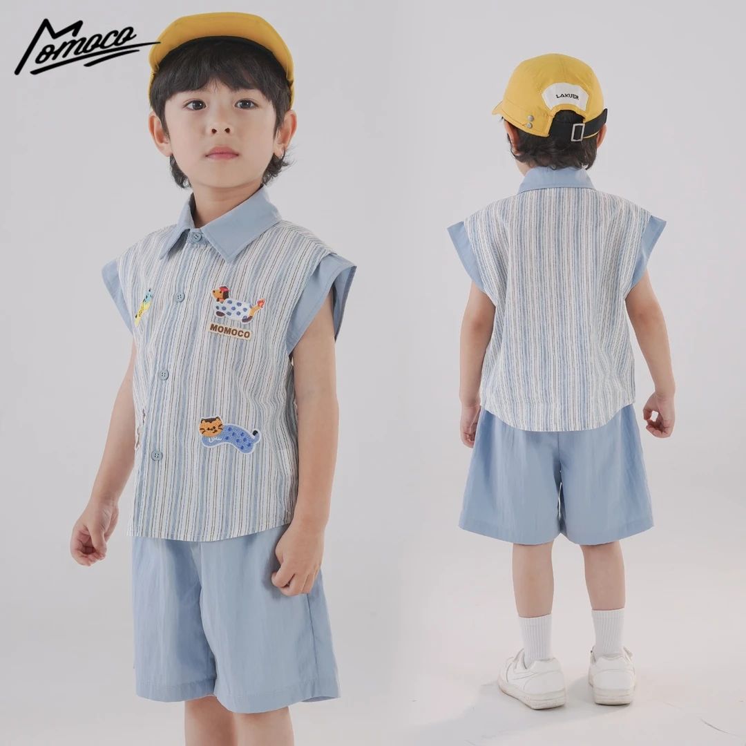 MOMOCO夏季男童韩版休闲腊肠狗套装两件套77230578137