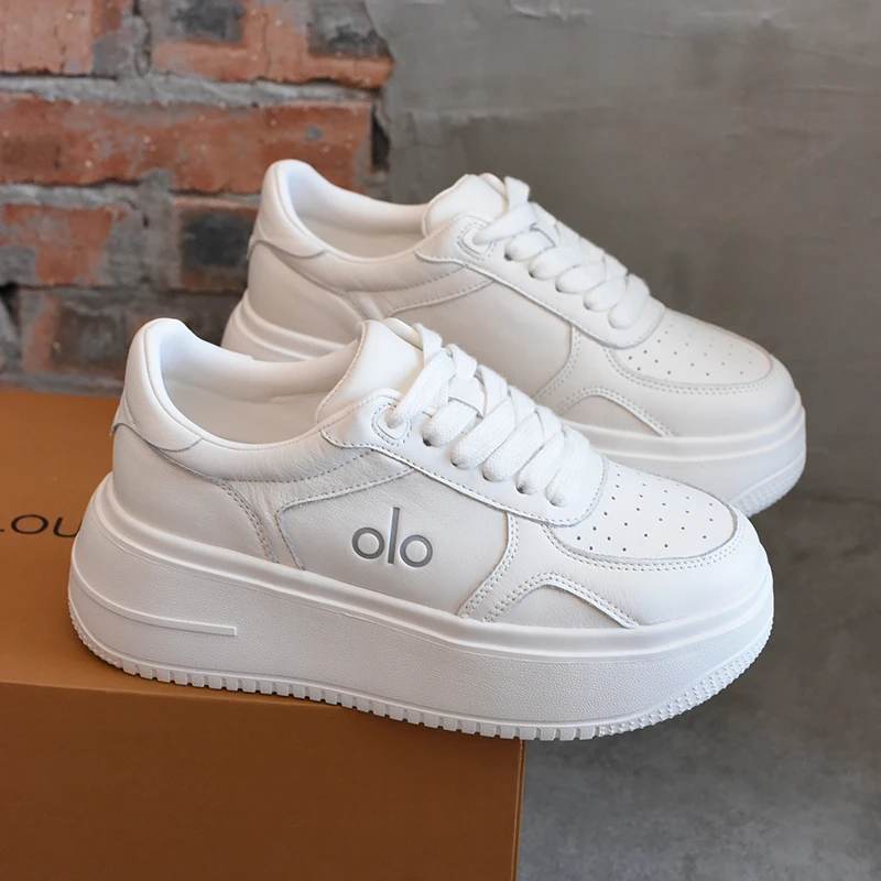 欧洲站女鞋厚底百搭透气小白鞋女2025秋季超好看休闲运动板鞋ins