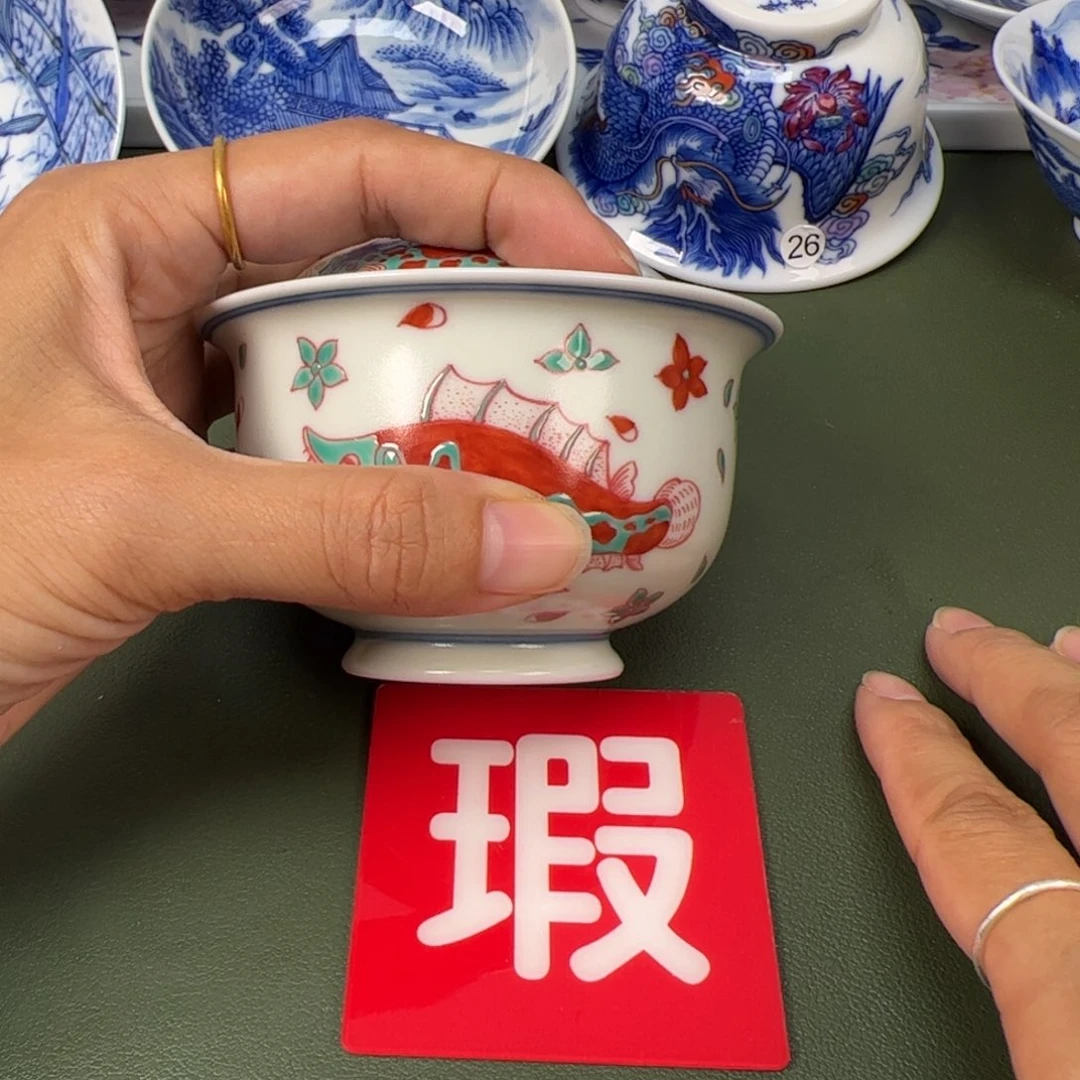 陶瓷景德镇纯手工纯手绘茶具木木94