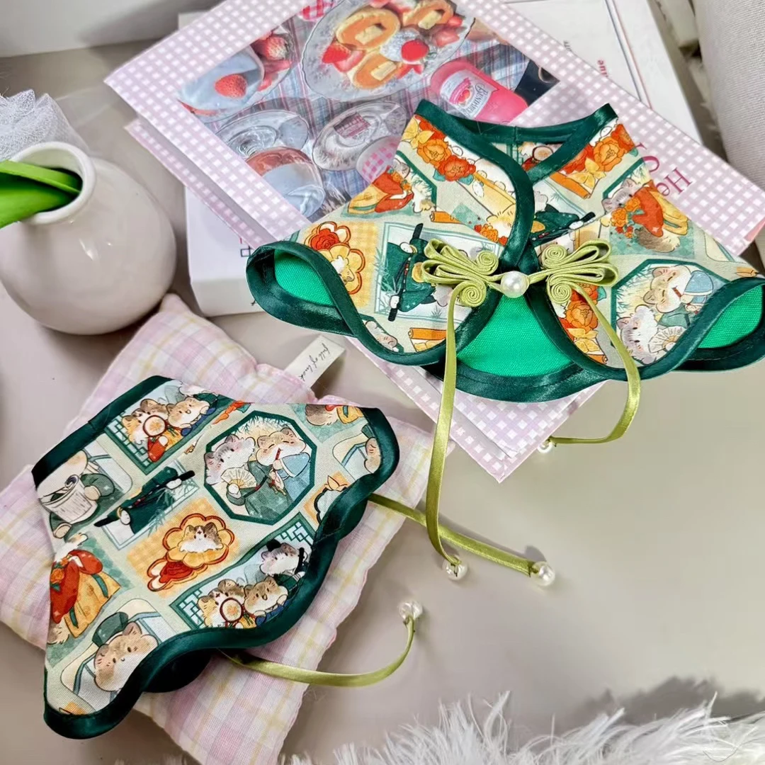 【芙芙家】FuFu原创宠物口水巾 国风中式猫咪云肩