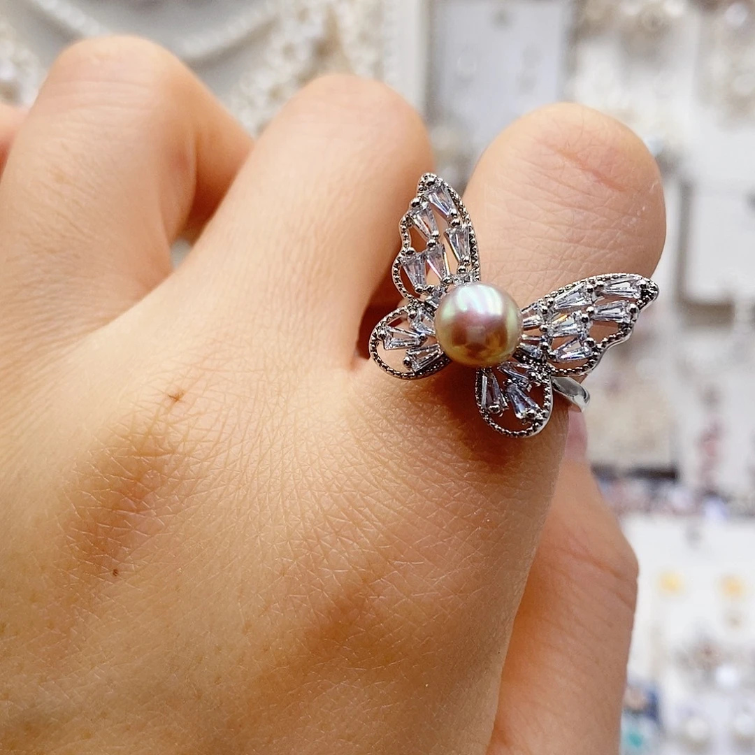 耳饰淡水珍珠银S925镶嵌