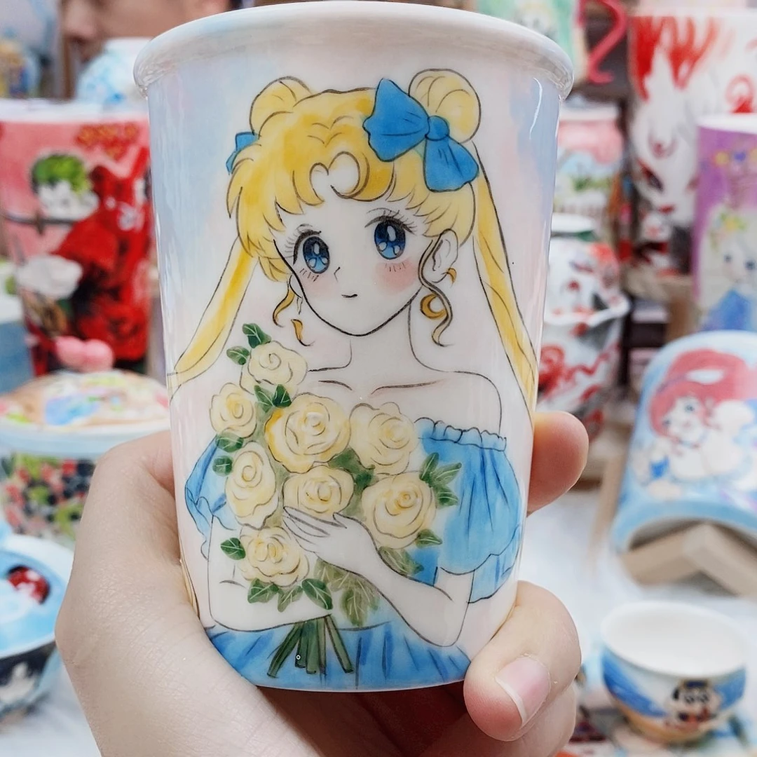 杯昕**啡董董文创手绘陶瓷