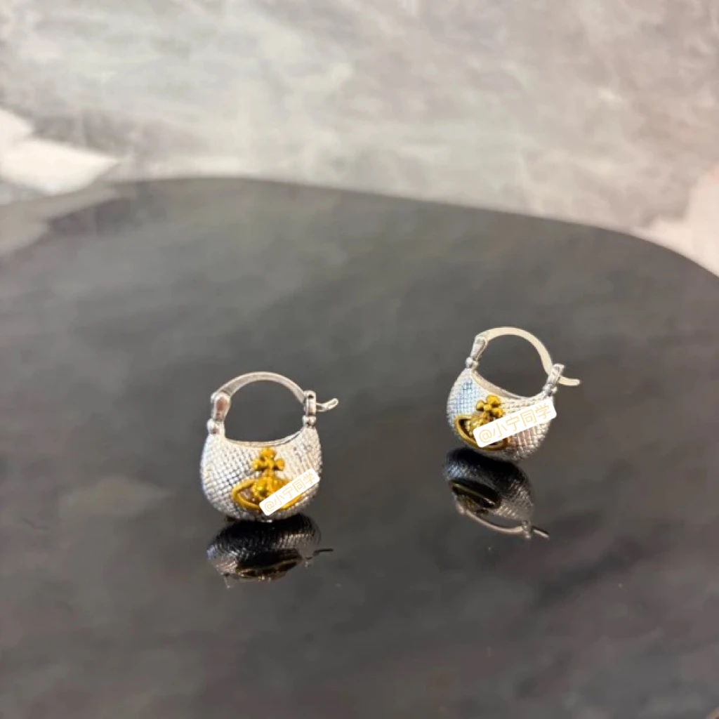 铜合金耳饰 星球白包包耳环EH2355