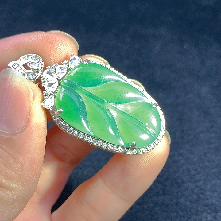 【闪购商品】翡翠银S925镶嵌颈饰翡翠