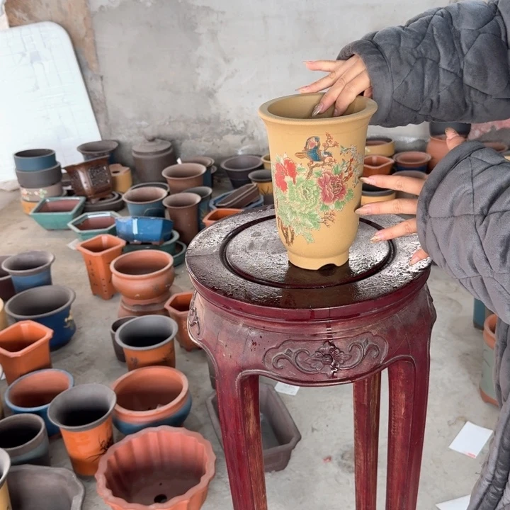 紫砂紫砂花盆口经