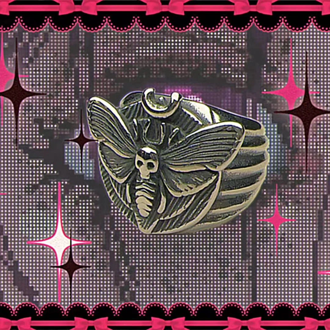 钛钢戒指 北欧热销钛钢骷髅抗氧小众个性时尚潮流哥特主题A0252