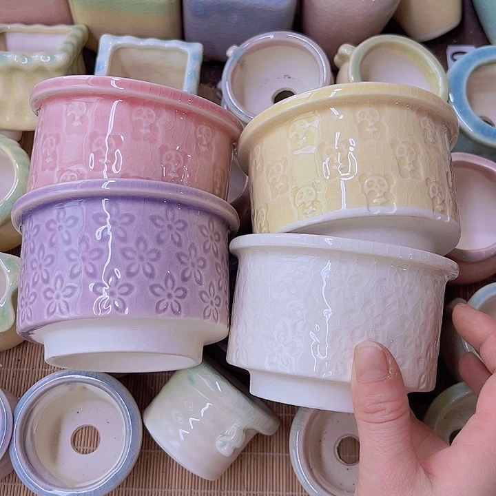 红陶陶瓷花盆当场满12包邮