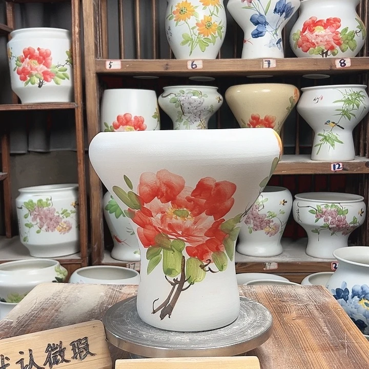 摆件火窝牡丹新款陶瓷