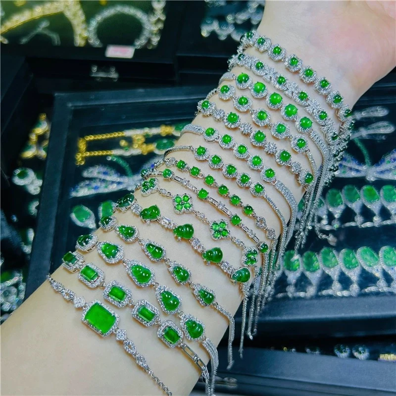 【中缅商贸直播】满绿高冰手链多样性发其一所见即所得