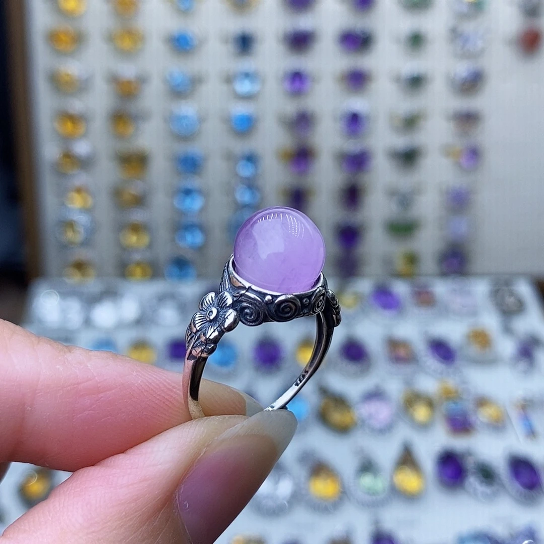 戒指锂辉石银S925镶嵌需要证书备注