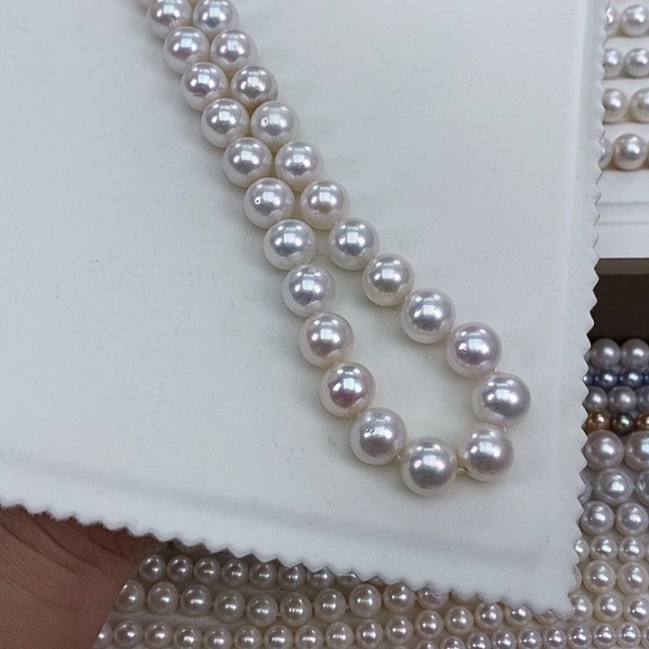 淡水珍珠颈饰合金11-12极强光正圆微瑕