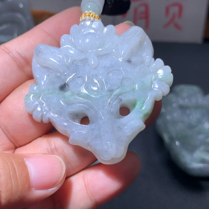 翡翠未镶嵌颈饰保真天然A货翡翠