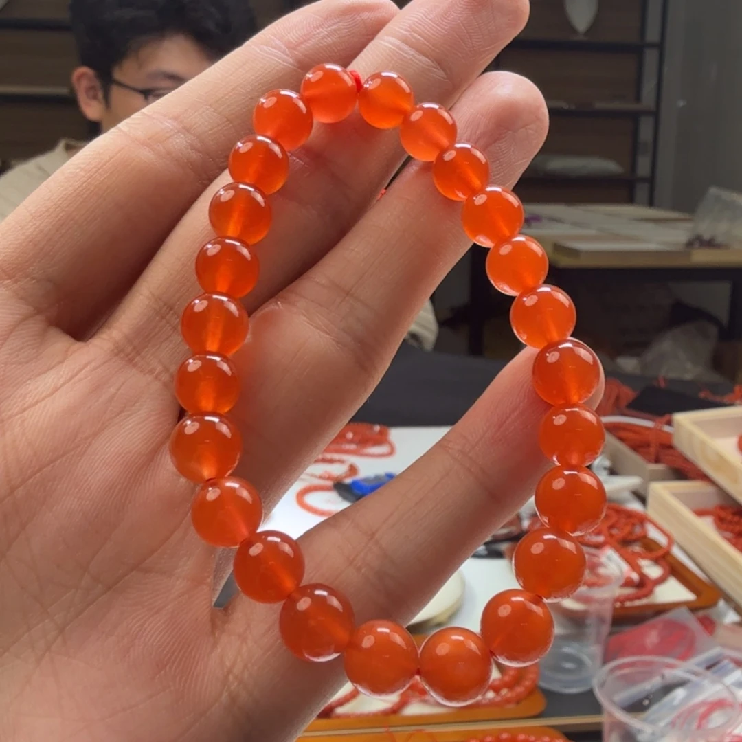南红玛瑙未镶嵌手链