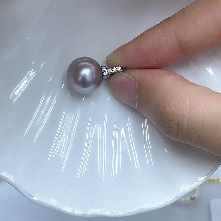 淡水珍珠银S925镶嵌颈饰