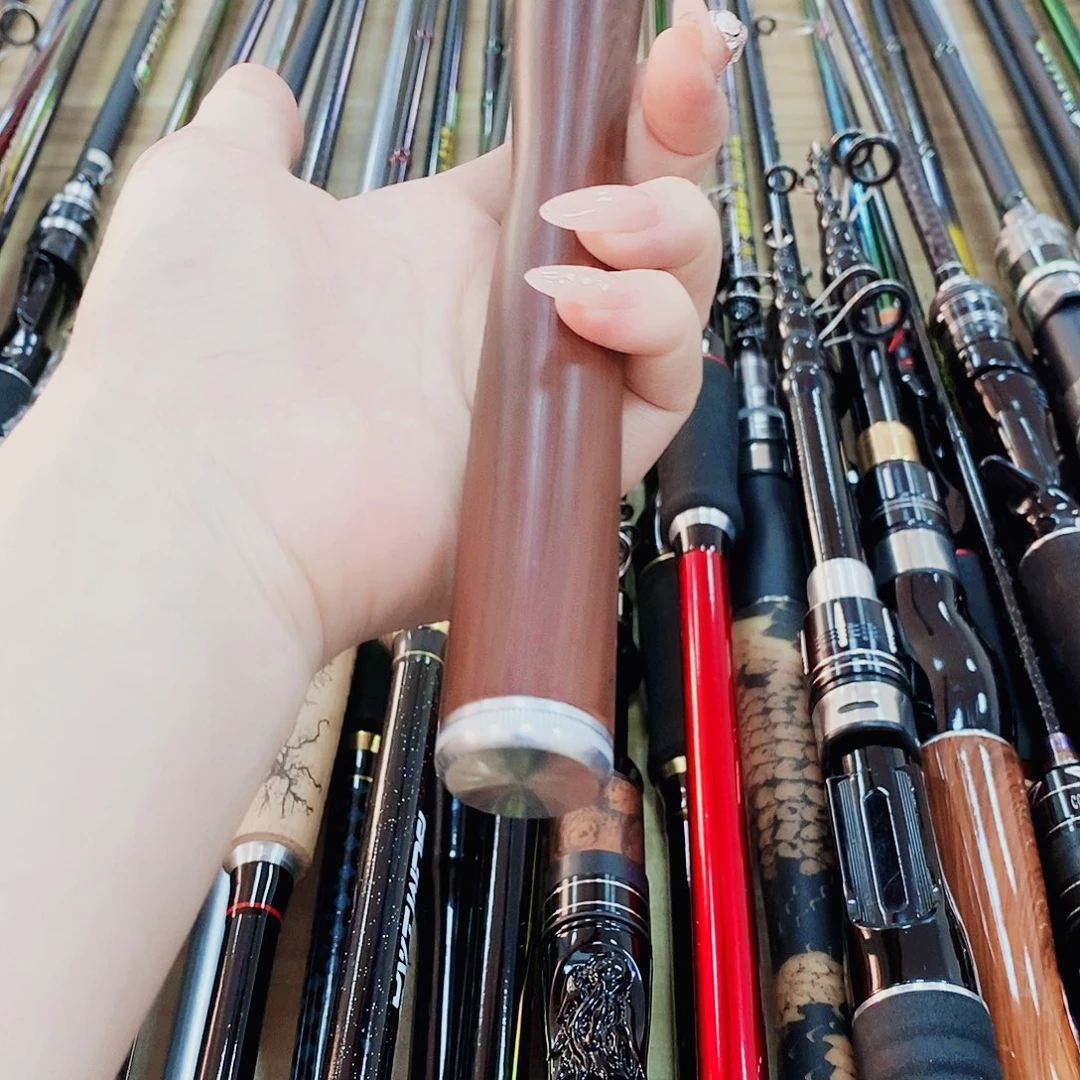 深色木把伸缩直柄2.1米