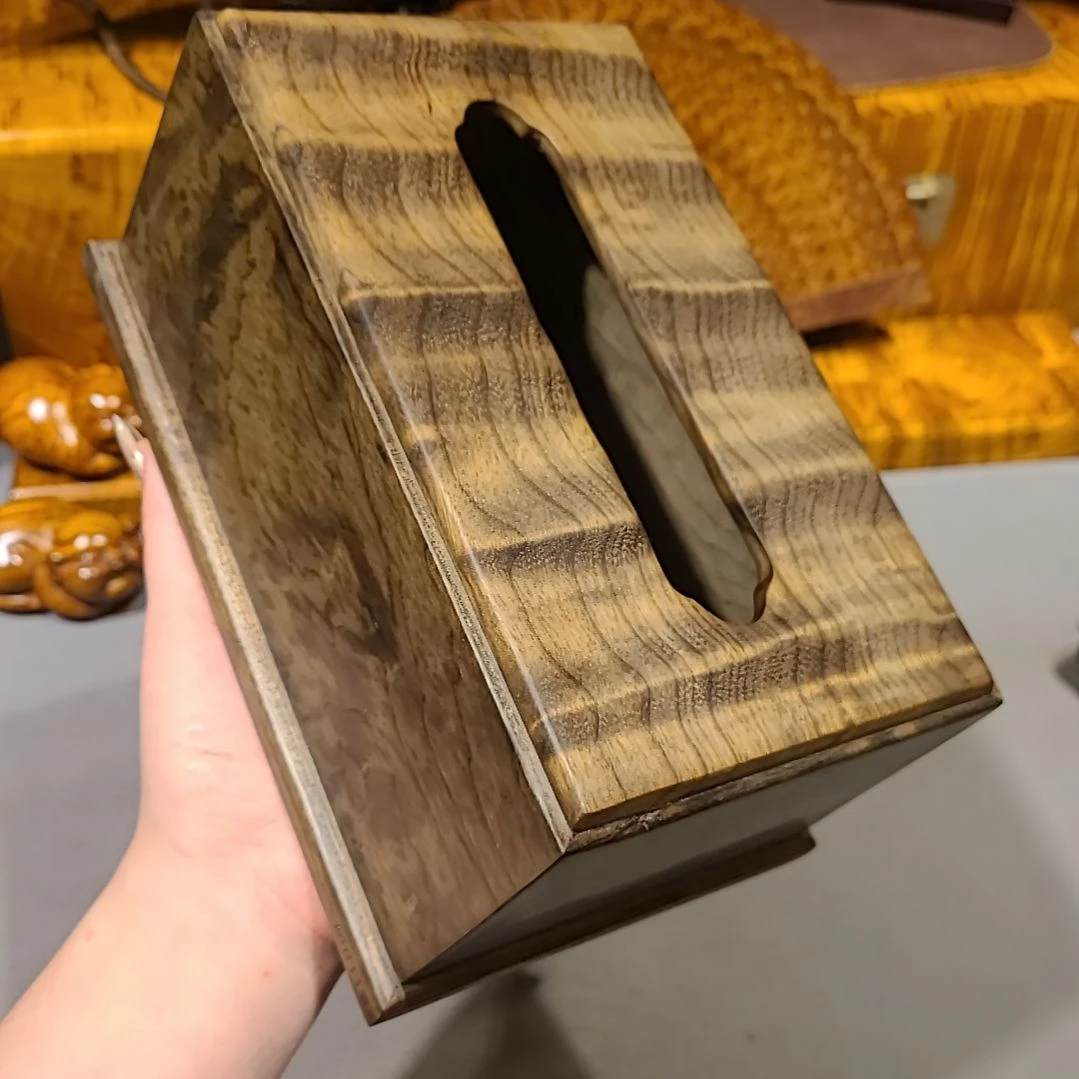 金丝楠乌木金丝楠木纸巾盒