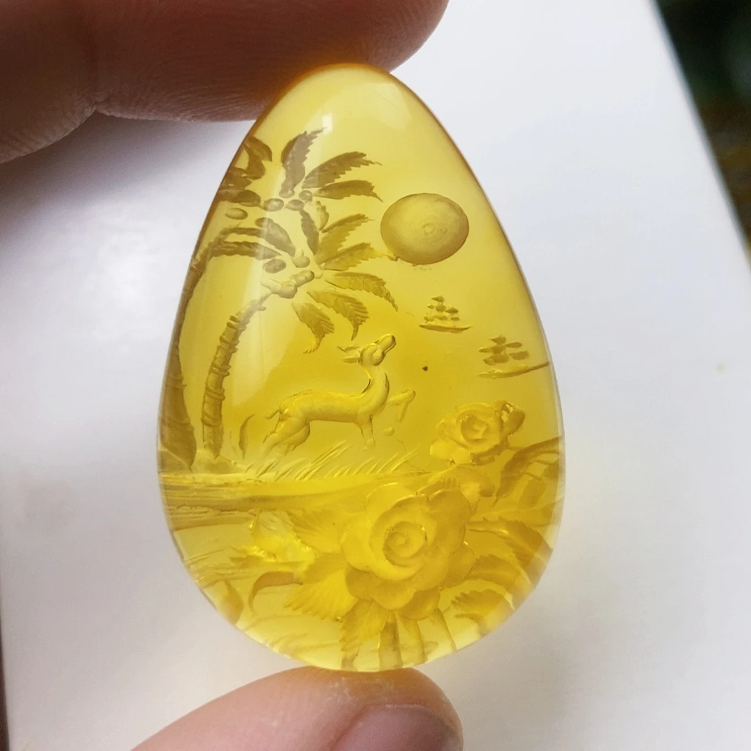 【闪购商品】金珀吊坠(不含链)未镶嵌