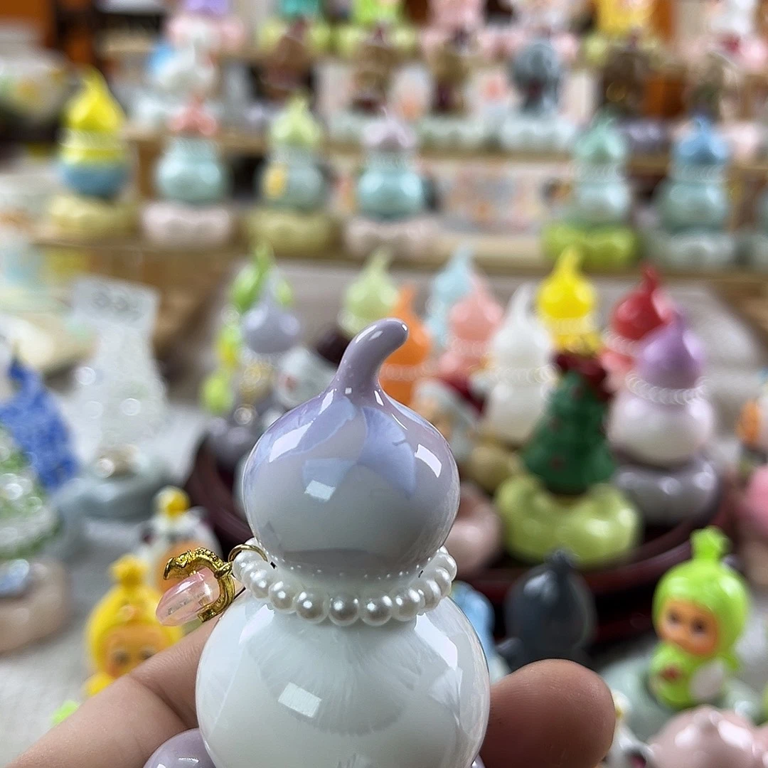 陶景德镇陶瓷底座转转上紫下白