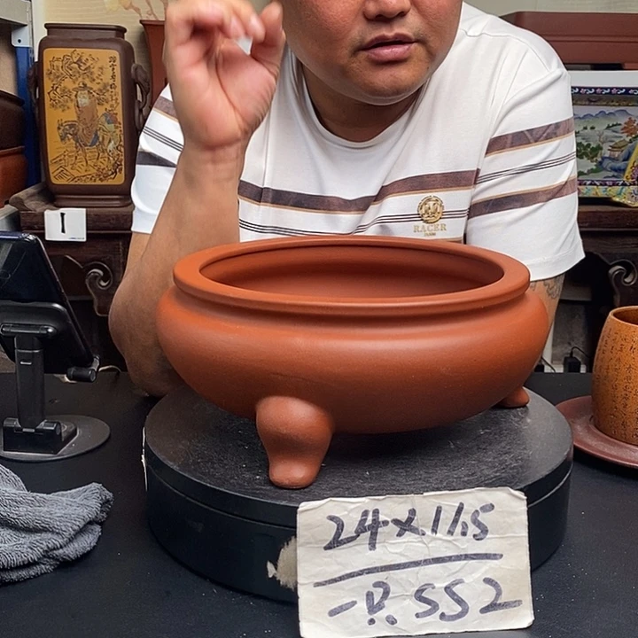 紫砂花盆货号一只SS2