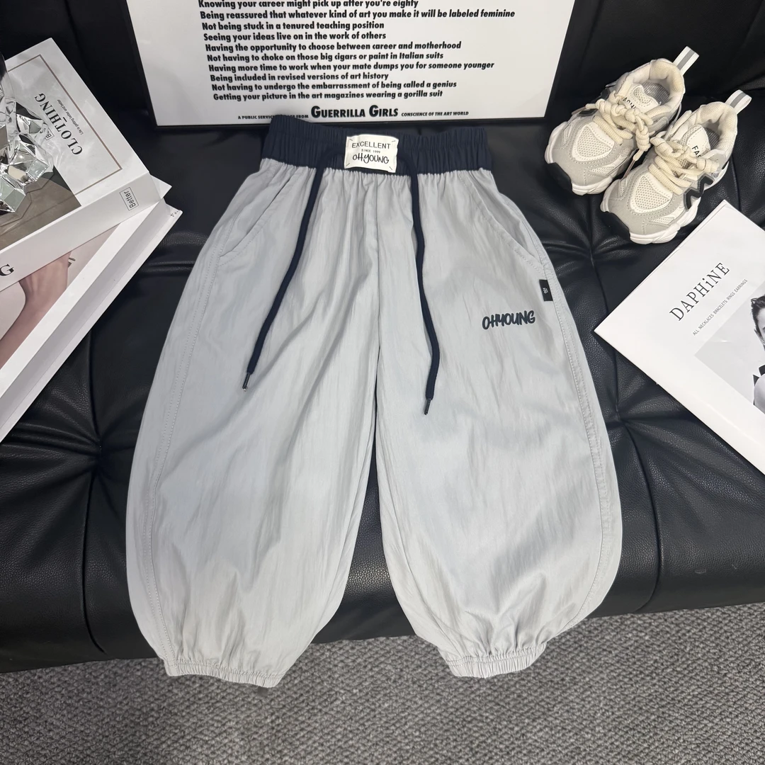 新款工装裤春夏季男女童速干新款洋气潮流透气凉感休闲裤032