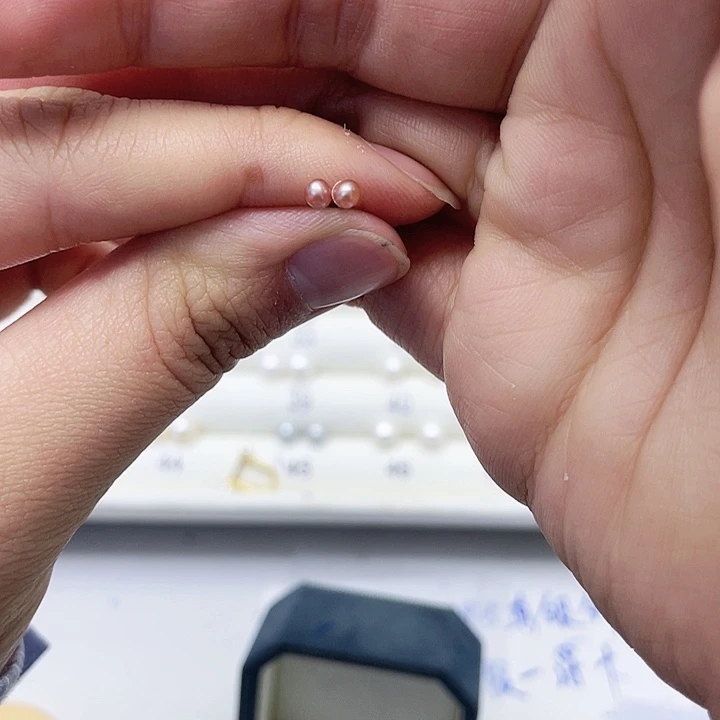 淡水珍珠耳饰银S925镶嵌