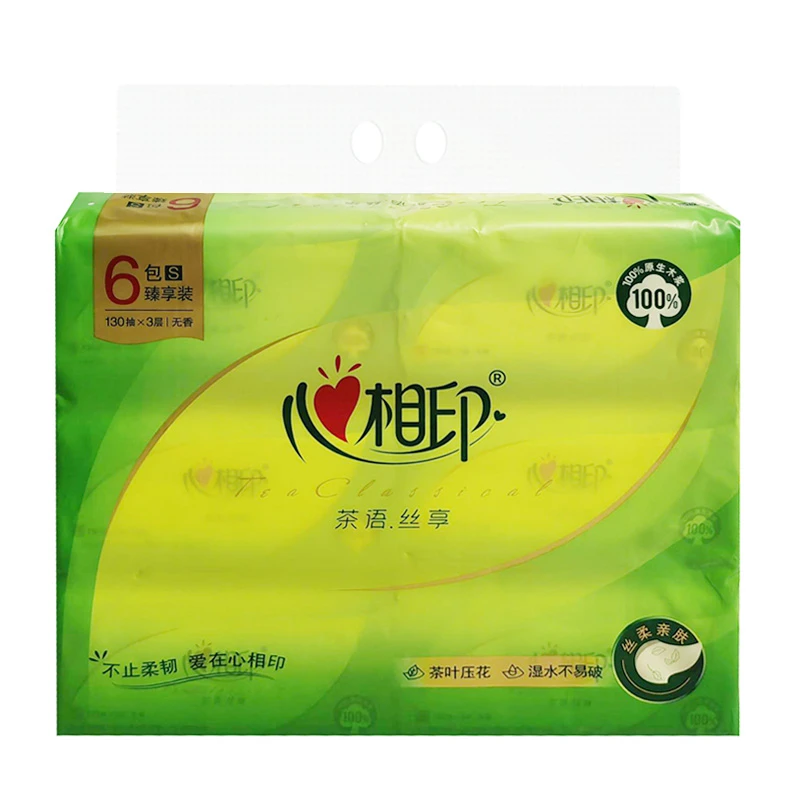心相印茶语丝享纸抽3层130抽*6