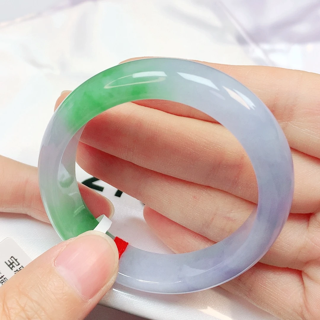 翡翠未镶嵌手镯抖音275，贵妃52.6