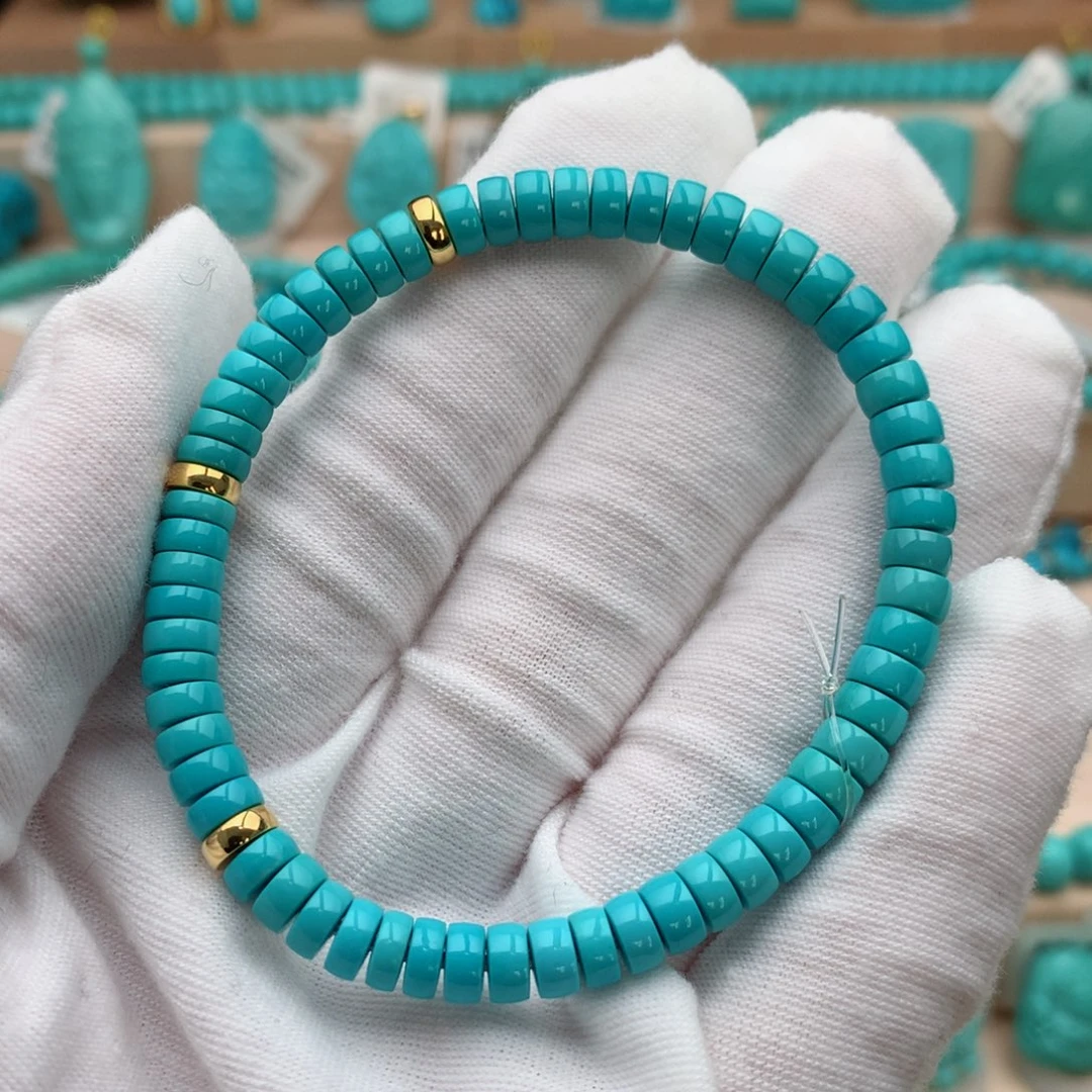 绿松石未镶嵌珠宝奇石5.5mm