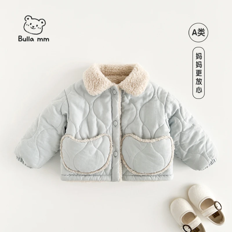 叭啦妈咪女童软绵绵加绒夹棉外套2025冬装新款高货潮流HNM5020