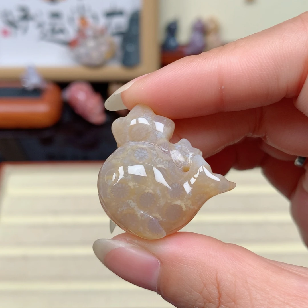 硅化玉珊瑚玉未镶嵌