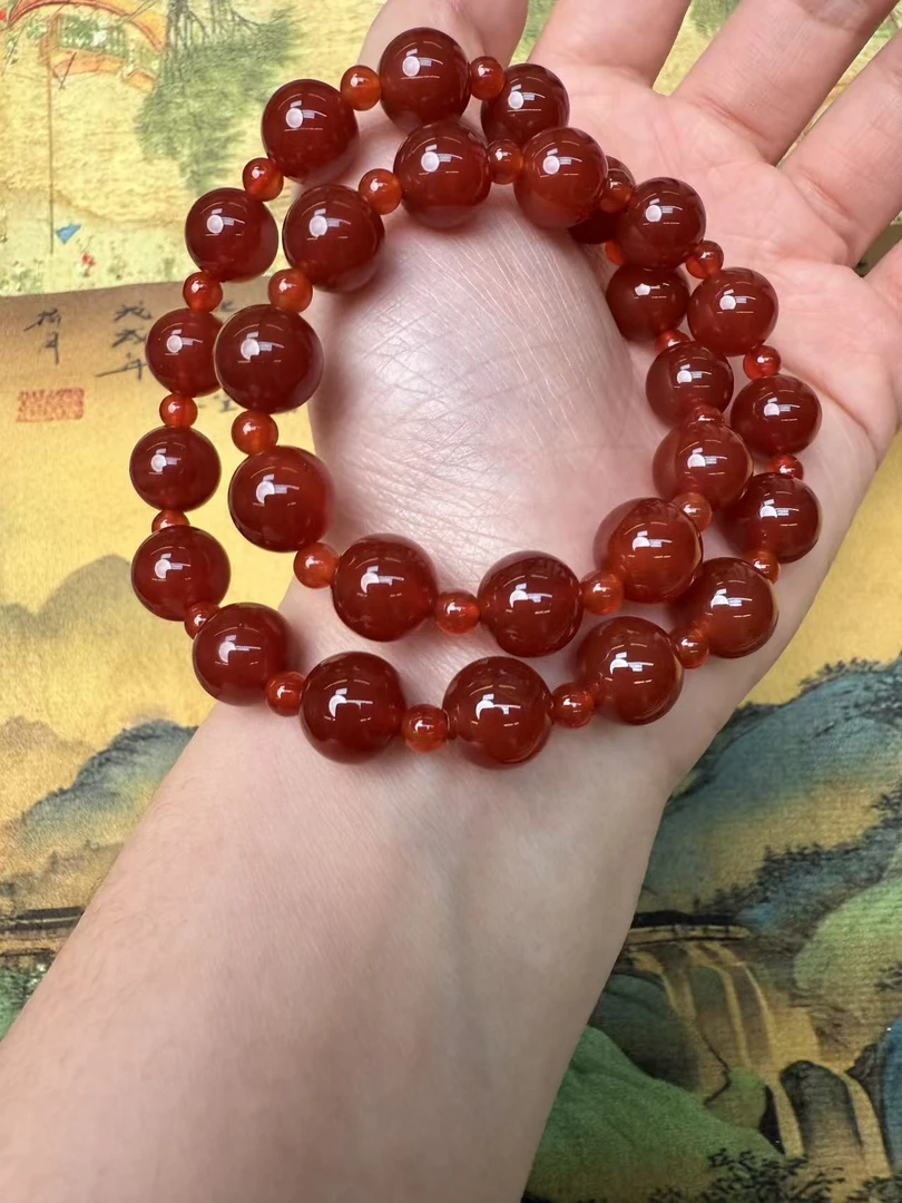 QIC0026-南红双圈手串