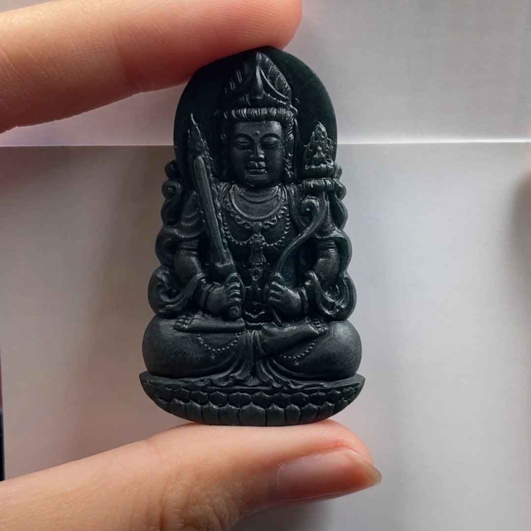 【闪购商品】翡翠挂件未镶嵌下**神虚空