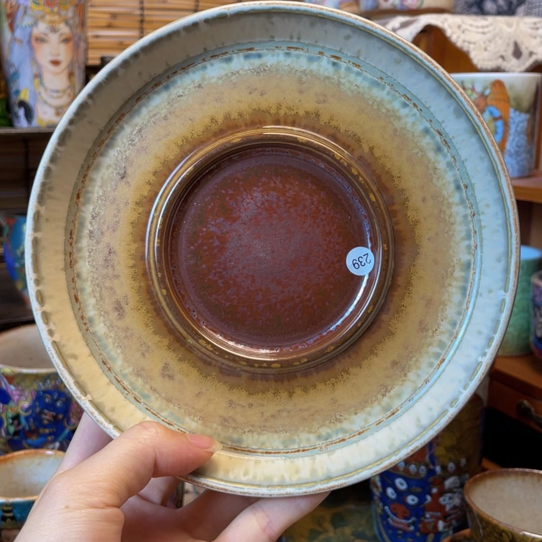 壶承赏盘窑变工艺