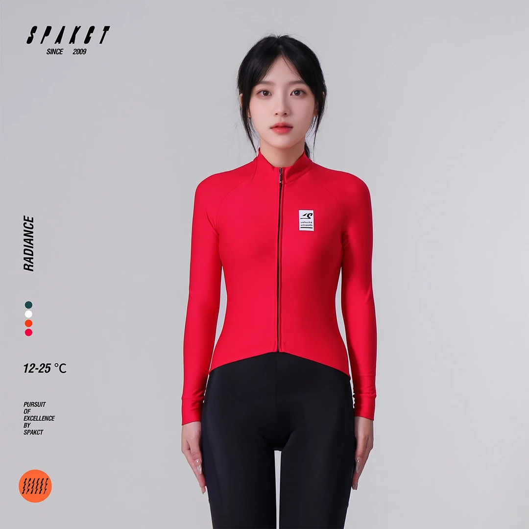 思帕客2025女子春秋薄绒磨毛保暖骑行服公路车竞技骑行服骑行装备