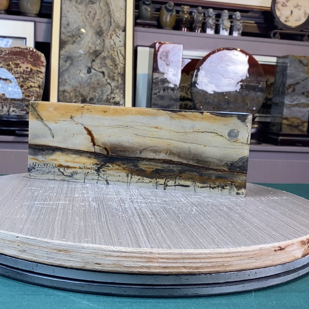 石材广西国画石草花石